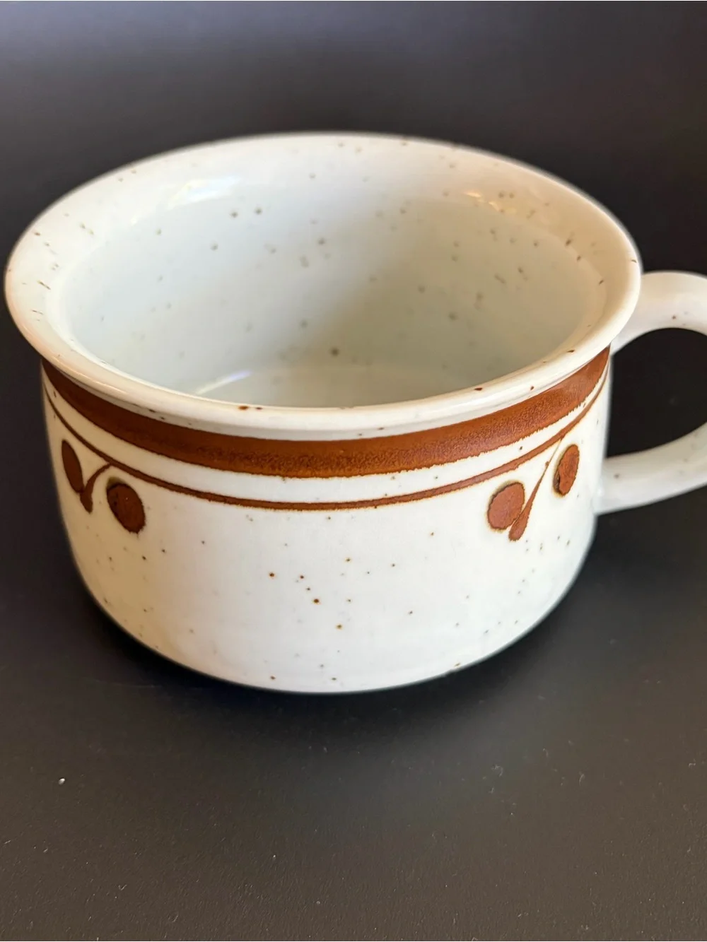Vintage Otagiri stoneware speckled soup or chili mug